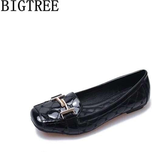 Leather Shoes Women Harajuku Shoes Creepers Ladies Loafers Womens Flats 2020 Black Shoes For Women Slip On Feminino Buty Damskie