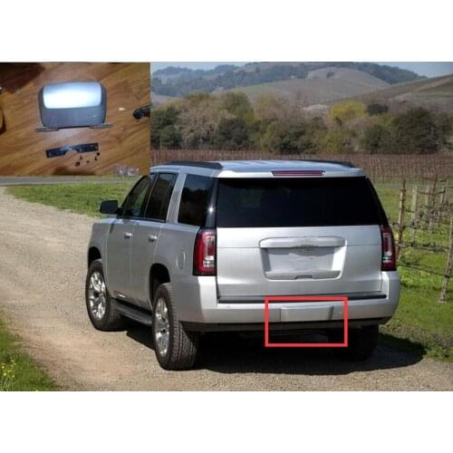 For GMC Yukon XL Denali 2000-2018 Chrome Rear Winch cover Tailgate Boot Cover Trim Insert Tail Gate Kit Molding Car accessories