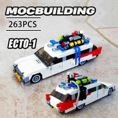 In Stock Ghost Busters Creator MOC-24203 Bricks Toys Ecto-1&2 Movie Car Building Blocks Diy Toy Brick Xmas Gifts for children