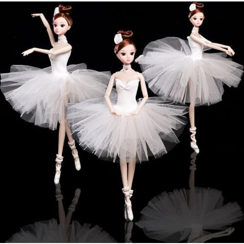 32cm Ballet Dancing Doll Joint Plastic Moveable Doll Toys Gift for Girls Fashion Handmade Dolls