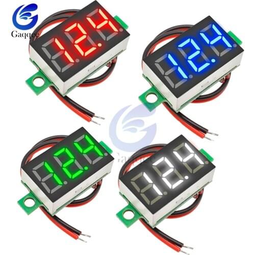 Mini Digital Voltmeter Voltage Tester Meter 0.36'' DC 4V-32V LED Screen Electronic Parts Accessories Digital Voltmeter 12V 24V