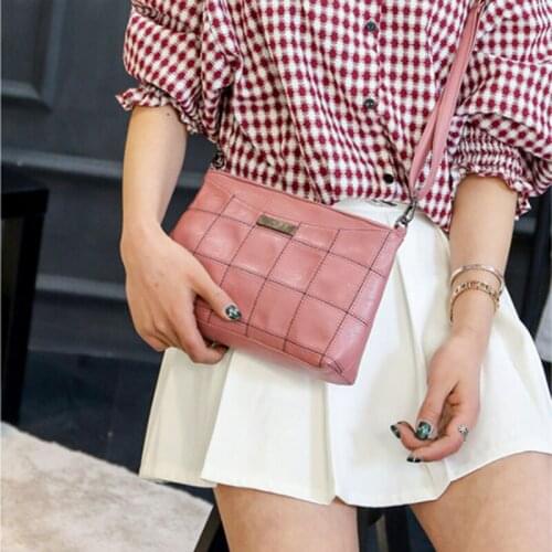 Fashion Crossbody Bag For Women Shoulder Bags Ladies Handbag Female Vintage Leather Plaid Messenger Bag Borsa Donna Dames Tassen