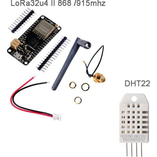 LoRa32u4 II Lora Module IOT Development Board LiPo Atmega328 SX1276 HPD13 868mhz 915MHz / DHT22 Temperature Humidity Sensor