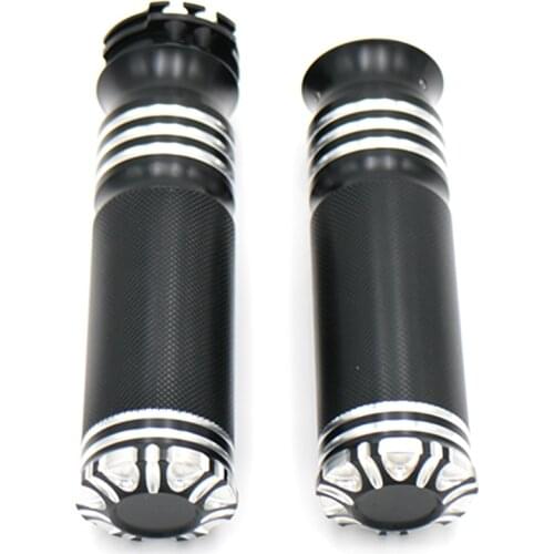 Motorcycle 1"25mm Grips Black Handle Bar Hand Grips For Harley Sportster 883 Touring Dyna Softail Custom VRSC XL 96-later