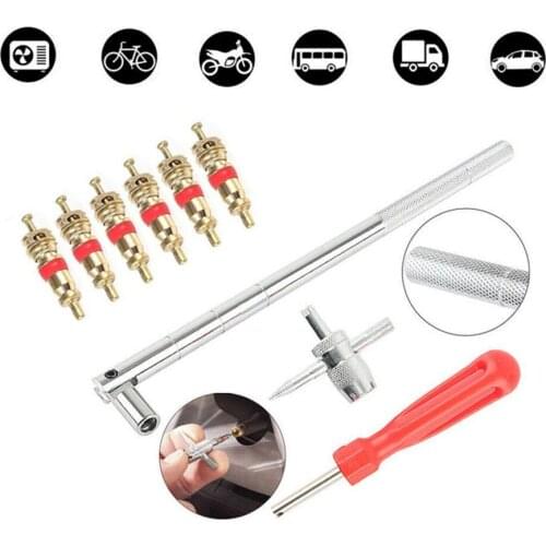 Bicycle Valve Replacement Kit Core Tool 4-In-1 Valve Core Pull Valve Tool MTB Road Bike Repair Replace tools