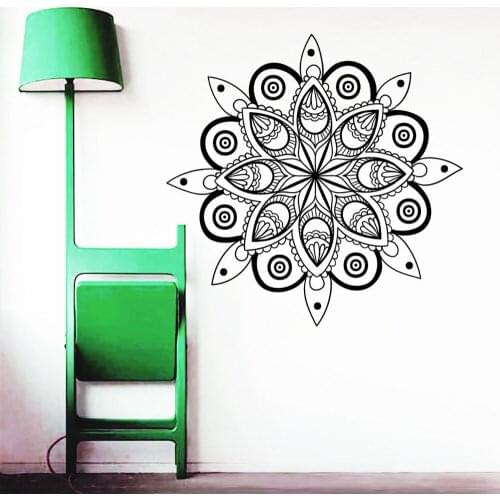 Mandala Wall Decals Yoga Ganesh Decal Fashion Bedroom Boho Design Sticker Living Room Om Symbol Removable Wall Home Decor LA701