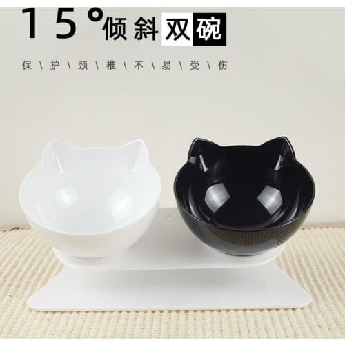 Non-slip Double Cat Bowl Dog Bowl With Raised Stand Pet Supplies Cat Water Bowl For Cat Food Bowls For Dog Feeder