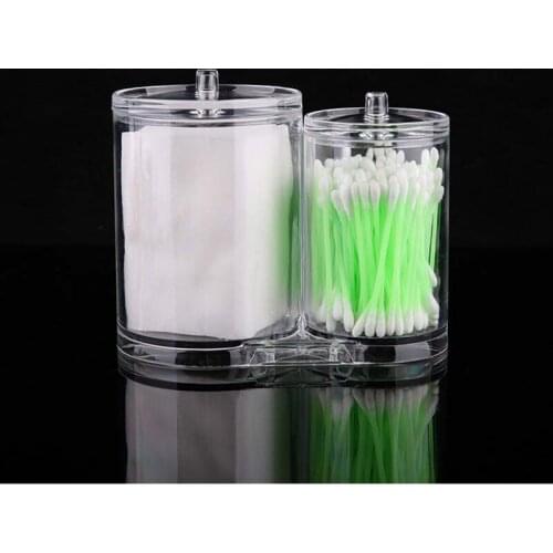 New Fashion Cotton Swabs Box Plastic Q-tip Holder Cotton Swabs Stick Storage Case Cosmetic Makeup Organizer Womens Powder Box