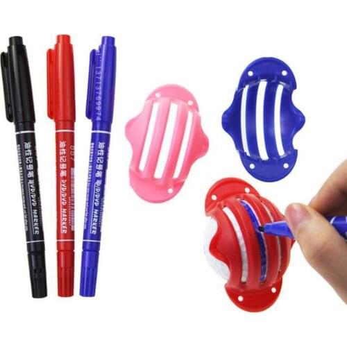 Finger Ten Golf Ball Liner Marker Drawing Tool Sign Line Alignment Template Practice Training Aids Putting With 3 Pens 3 Colors