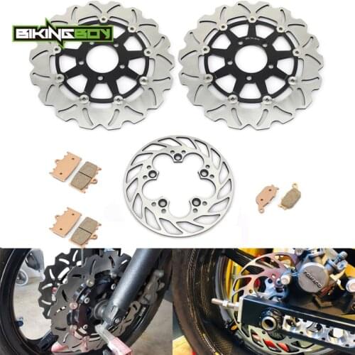 BIKINGBOY For Suzuki SV 1000 S 03 04 05 06 07 SV1000 Classic K3 K4 K5 K6 K7 Front Rear Brake Discs Disks Rotors + Pads Full Set