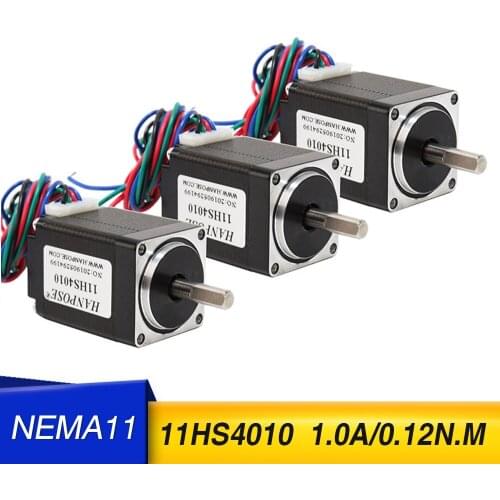 NEMA11 1.8 Degree Stepper Motor 1200g.cm/1.0A Mill Laser Engraving New11HS4010 For 3D Printer Monitor Equipment