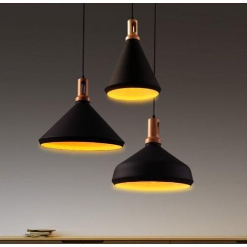 Edison Loft Style Metal Wooden Vintage Pendant Light Fixtures For Dining Room Hanging Lamp Indoor Lighting Lamparas Colgantes