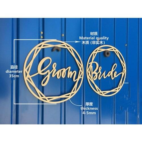 Rustic Wedding Wooden Chair Sign Mr. & Mrs Wood Signs Photo Props Wedding Party Decoration