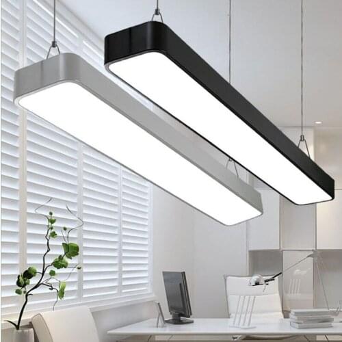 LED chandelier office lighting lighting hanging line modern minimalist restaurant strip aluminum chandelier project led lights