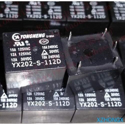 T73 YX202-S-112D 12V 4PIN 5PIN YX202-S-112DM Relay 15A