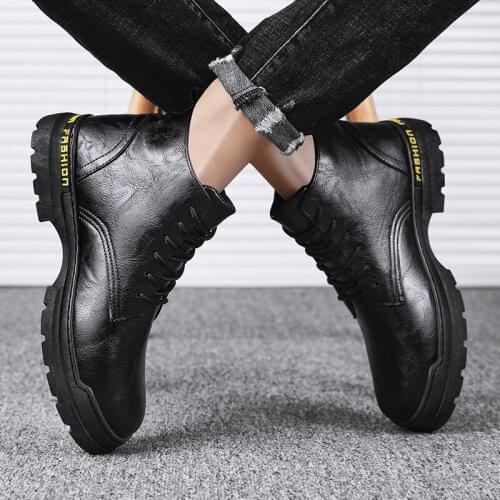 Zapatos boots casual ankle mens shoes rock hightop man top boot mens BOOTS sapato winter ANKLE hombre home chelsea army para de