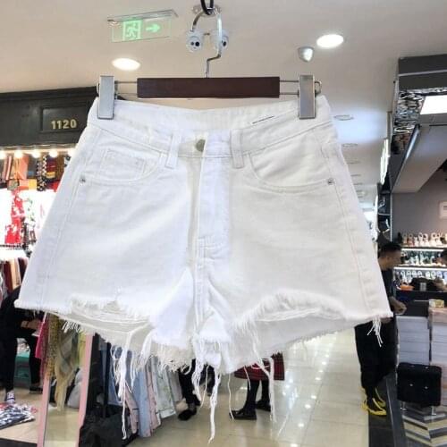2021 Women Spring Summer Casual Solid Shorts Female Vintage Pockets High Waist Wide Leg Shorts Lady Slim Loose Denim Shorts H689