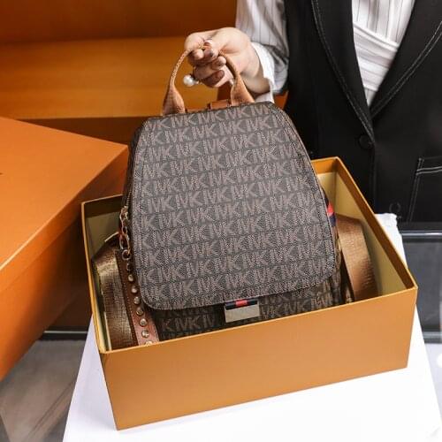 Womens backpack 2020 luxury leather multifunctional bag leisure travel multi compartment simple College Student Backpack lady