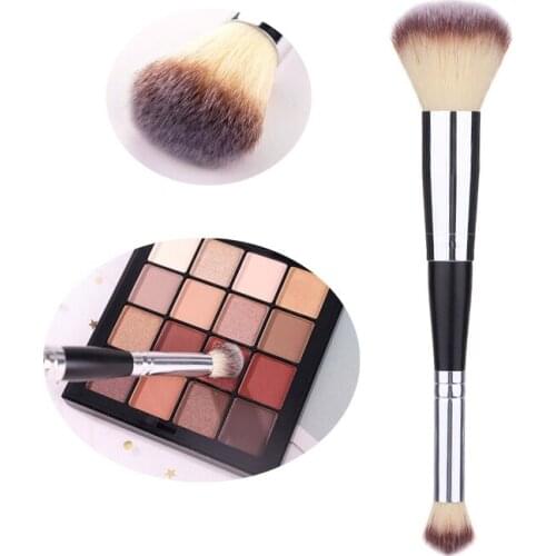 1Pc Double-Headed Professional Concealer Eyeshadow Large Bronzer Brush Contour Highlighting Beauty Cosmetics Makeup Brush Tool