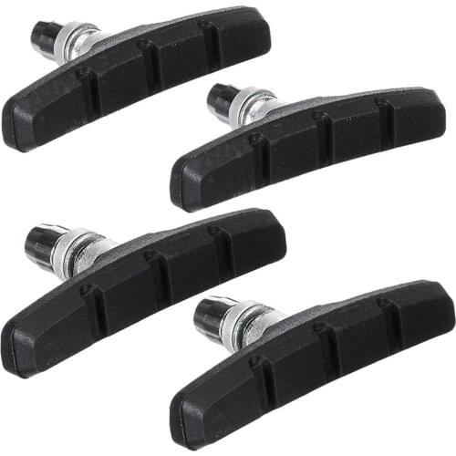 2 Pair Bike Brake Pads Mountain Bike Road Cycling Rubber V Brake Holder Shoes Pads Outdoor Bicycle Cycling Accessories Wholesale