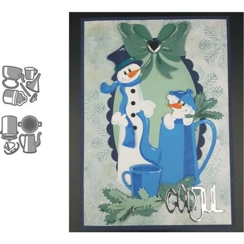 2020 Drinkware teapot Metal Cutting Dies DIY Scrapbooking Paper Photo Album Crafts Knife Mould Cards Embossing Mold Stencils