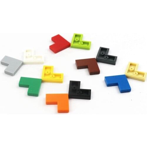 50pcs MOC Bricks Flat Tile 2 X 2 Corner Compatible with Parts 14719 DIY Architecture Blocks Accessories for Kids in Blöcke