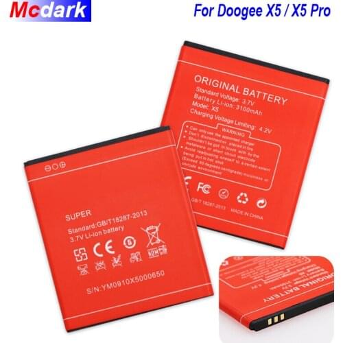 3100mAh Battery For Doogee X5 X5S X5 Pro Bateria Batterij Accumulator AKKU PIL High Quality