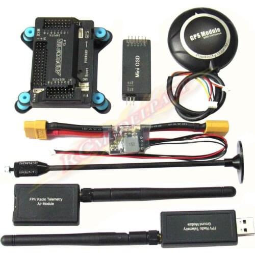 APM2.8 Flight Controller + NEO-7M GPS 3DR 433Mhz 915Mhz Radio Telemetry OSD Power Module