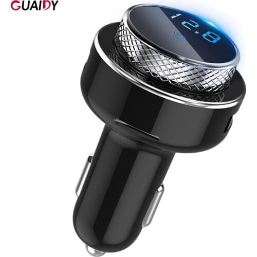 Bluetooth Car Charger Smart Quick Charge Handsfree Call Support TF Card USB Stick For iPhone Xiaomi Universal Phone Protection