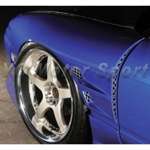 Car Accessories FRP Fiber Glass D1 Spec Style Front Fender Fit For 1989-1994 Nissan 180SX RPS13 +40mm Front Fender Flares