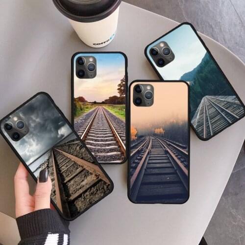 Retro Railway train pattern Phone Case for iPhone 11 12 mini pro XS MAX 8 7 6 6S Plus X 5S SE 2020 XR