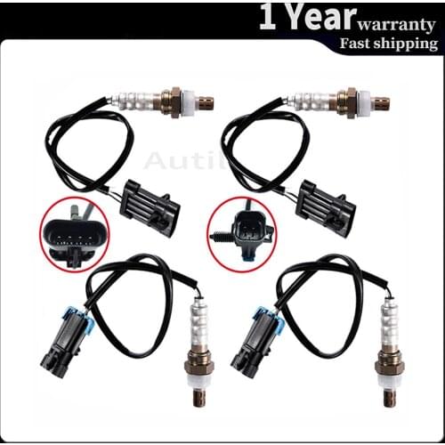 For Chevrolet C1500 K1500 Silverado GMC Sierra4 Wires Lambda Oxygen Sensor Upstream Downstream Auto Parts 234-4018 234-4012