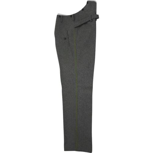 GUWJ-004 WWII German police officer waffenrock stone grey wool dress trousers