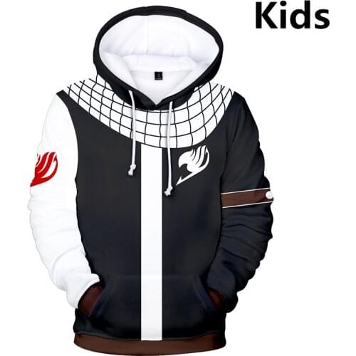 3 To 16 Years Kids Hoodies Fairy Tail 3d Printed Boys Girls Hoodie Sweatshirt Funny Cartoon Coat Hoodie Casual Teen Clothes