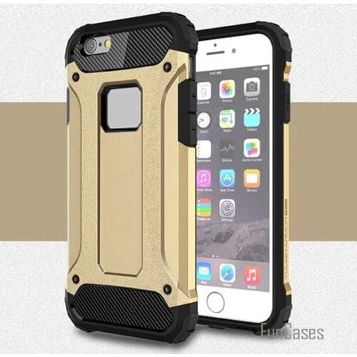 I5 i6 6 plus hard tough plastic + tpu dual layer armor case for iphone 6s 6 5s se 5 6 plus anti knock tough rubber covers cases
