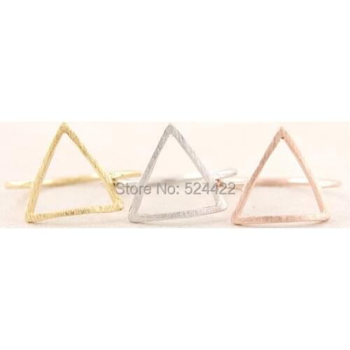 Free shipping 10pcs/lot New arrival geometric triangle pattern ring unique triangle finger ring JZ001