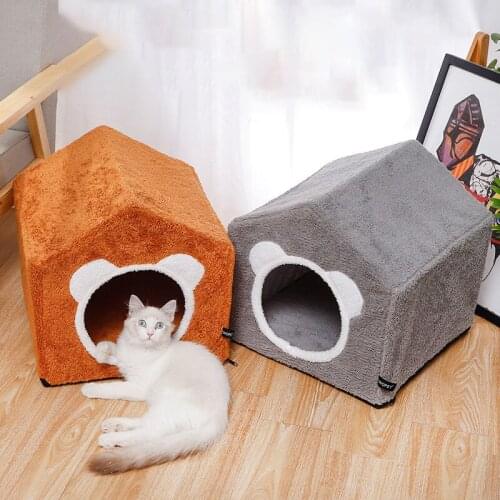 Cat Beds Mats Supplies for Cats Home Accessories Plush Bed and Houses Space to Take Care of Pets Lounger Things Mat Kitten Cage