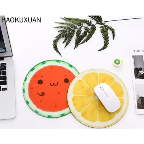 Fruit Planets Mouse Pads Cute Non-slip Circular Gaming Games Pvc Laptop Office Supplies Environmental Protection EVA Soft