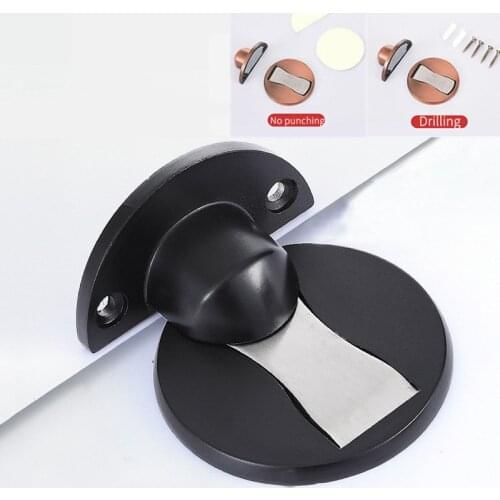 Magnet Door Stops Magnetic Door Stopper Non-punch Six Colors Available Door Holder Hidden Doorstop Furniture Door Hardware