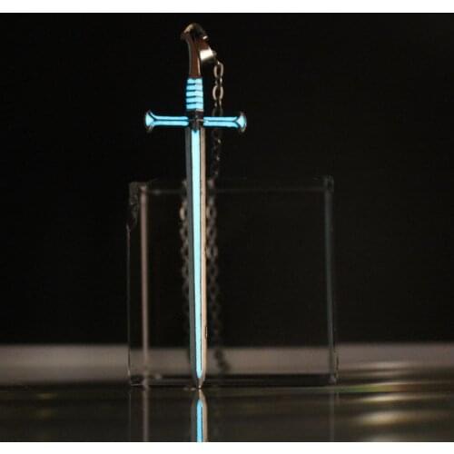 New Glowing Cross Sword Necklace cross love Necklace GLOW in the DARK night girl boys gifts women