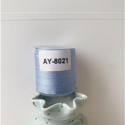 AY-8021 A Roll Wholesale 2mm-36mm 100% Pure Silk Embroidery Ribbons Handcraft Supply Double Faced Thin Taffeta Silk Ribbon