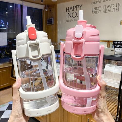 1500/200ml Large Capacity Plastic Water Bottle Gym Sport Durable Water Bottles For Girls Leak-proof Drinkware Cute Cup Bottle