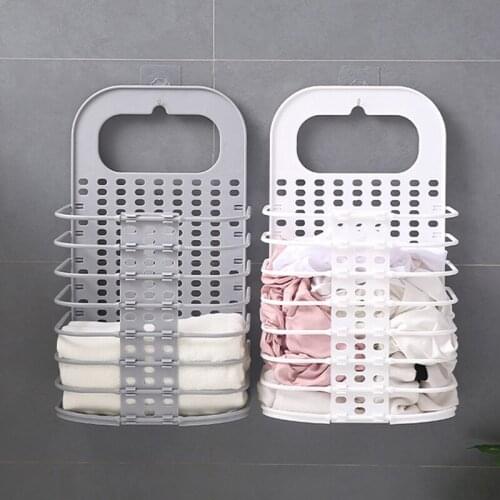 Simple PP Storage Basket Roll Bathroom Sundries Hair Dryer Holder Storage Basket Rack Towel Hanging