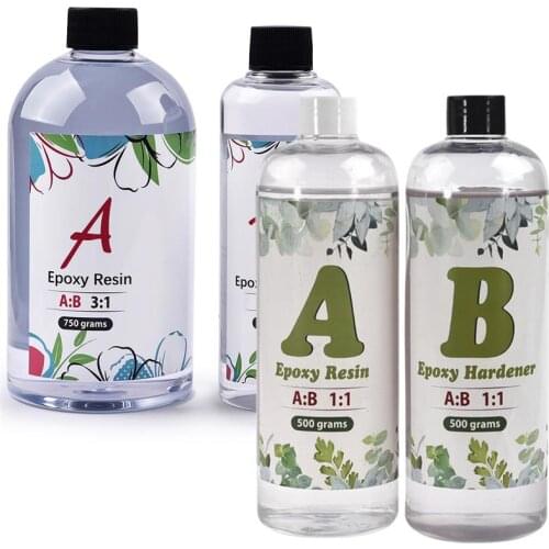 1:1 Resin Epoxy AB Crystal Clear Glue Transparent High Adhesive For DIY Resin Jewelry Making Accessories 100g/200g/400g/500g