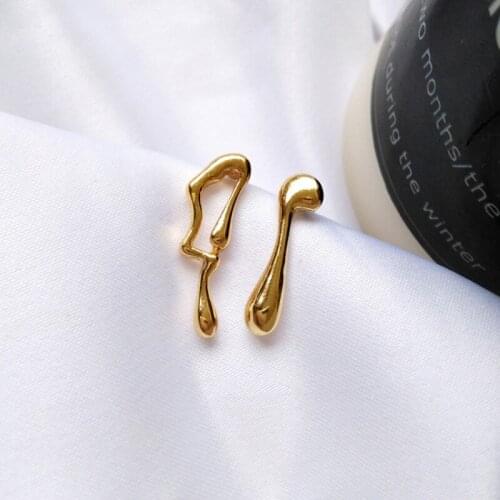 WTLTC Statement Asymmetrical Stud Earrings for Women Trendy Irregular Post Studs Earrings Geometric Earrings Factory Wholesale