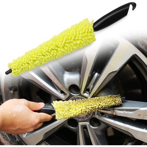 Car Wheel Washing Brush Cleaning Tools For Ford Focus 2 3 Fiesta Mondeo Citroen C4 C5 Skoda Octavia Rapid Superb Accessories