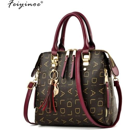 Artificial leather Womens Bags Luxury Shoulder Messenger Bag Crossbody For Women big capacity letter printing wild Ladies bags