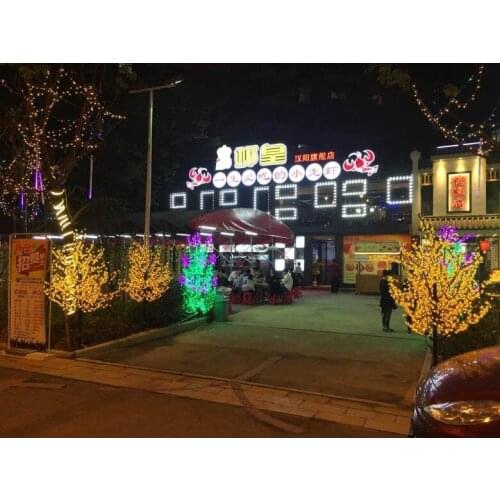 LED Cherry Blossom Tree Night Light 320pcs LED Bulbs 1.2m Height 110/220VAC Seven Colors for Option Rainproof Outdoor Usage