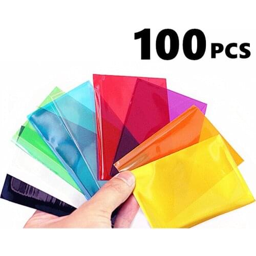 100 PCS/SET Colorful Backs Card Sleeves Cards Protector for Board Game 6.5CM*9CM