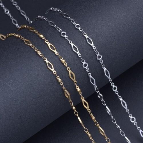 1Meter/Lot Classic Hollow Geometric Chain Link Necklaces Paper Clip Beads Craft Necklaces Bracelet Unisex Gift Jewelry